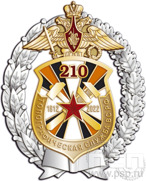 05.60. Нагрудный знак "210 лет Топографическая служба ВС РФ"