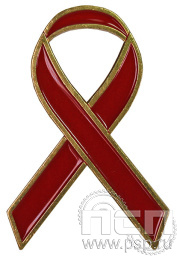 Значок «Красная лента — символ борьбы со СПИДом» 1849.0к