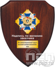 5.8.5.3 (a) Панно со знаком на деревянном щите "110 лет Инженерно-авиационная и Штурманская службы ВВС"