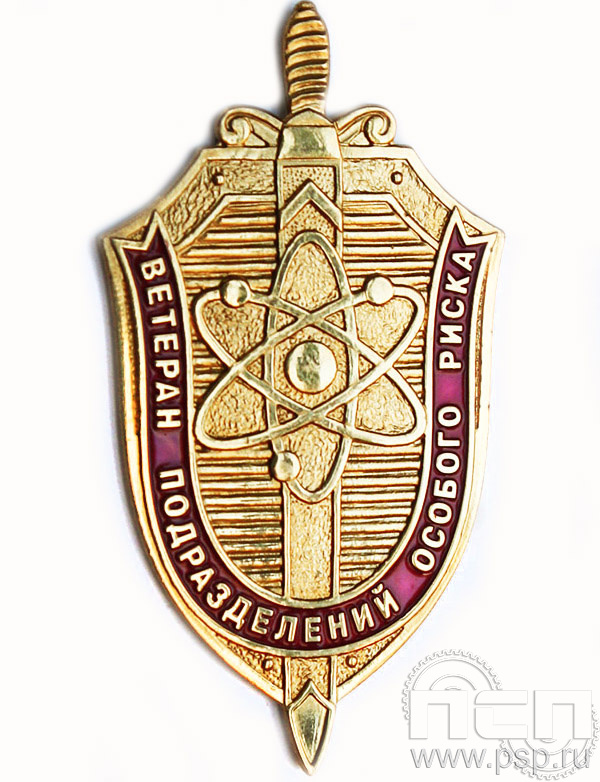 Нагрудный знак Ветеран подразделений особого риска 453.0к