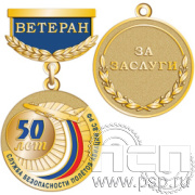 245.0.56 Медаль "50 лет Служба безопасности полетов ВС. Ветеран"