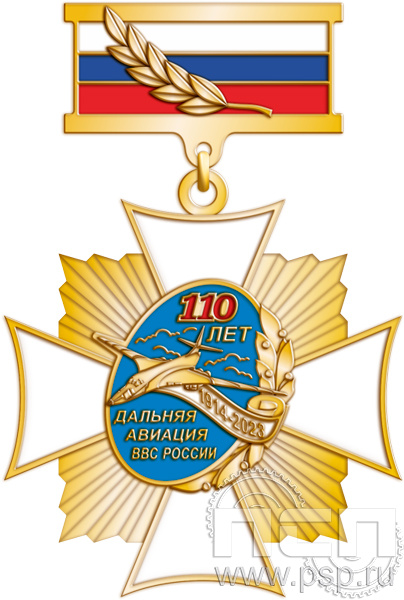 5.2к(c). Нагрудный знак "110 лет Дальняя Авиация ВВС России"