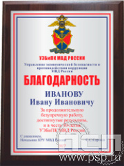 EX152 Плакетка с нанесением 