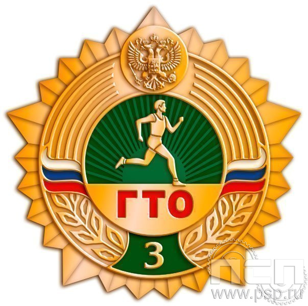 1347.0. Значок ГТО нового образца 3 степень