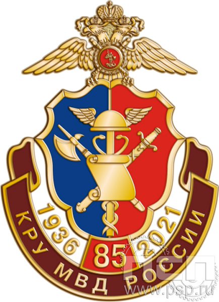 1082.0. Значок "85 лет КРУ МВД России"
