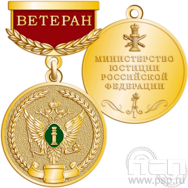 245.0.64. Медаль Ветеран "Министерство юстиции РФ"