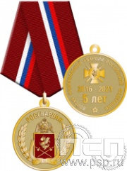 245.0.1(f). Медаль "5 лет Росгвардия" с индивидуальной символикой