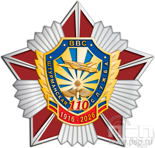 5.2(b). Нагрудный знак "110 лет Инженерно-авиационная и Штурманская службы ВВС"