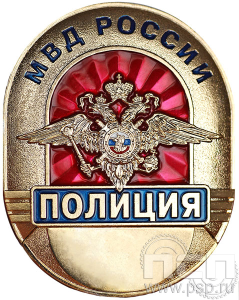 Нагрудный знак «Сотрудник полиции МВД России» МВД24