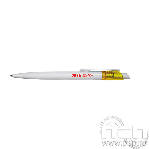 3422S/03 Ручка шариковая Hit серебро с надпечаткой Красная Лошадь