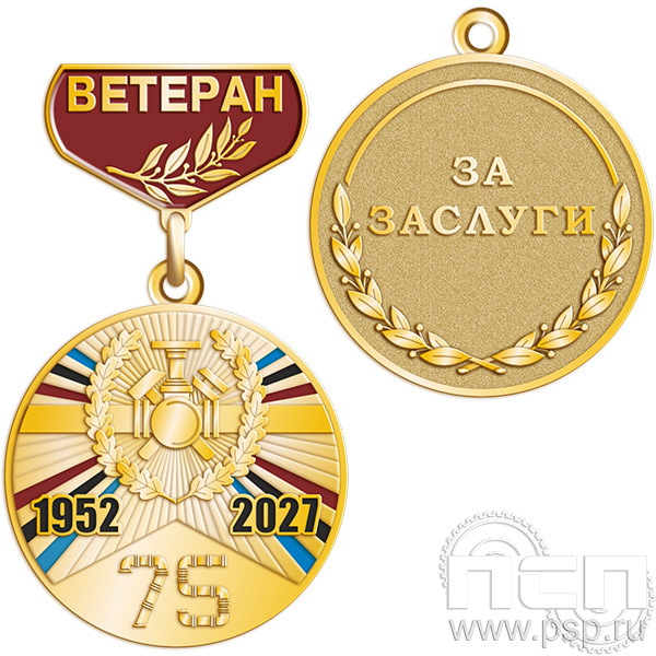 245.0.56. Медаль "75 лет Трубопроводные войска России. Ветеран"