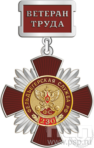 5.2к (с) Нагрудный знак "230 лет Государственной фельдъегерской службы РФ"