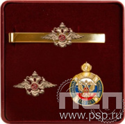 9.6(a). Комплект наградной с заколкой для галстука, значком и нагрудным знаком "140 лет Водолазное дело России"