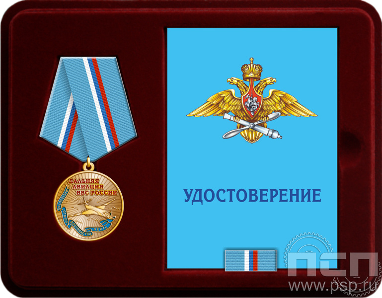 Комплект наградной к медали "110 лет Дальняя Авиация ВВС России"