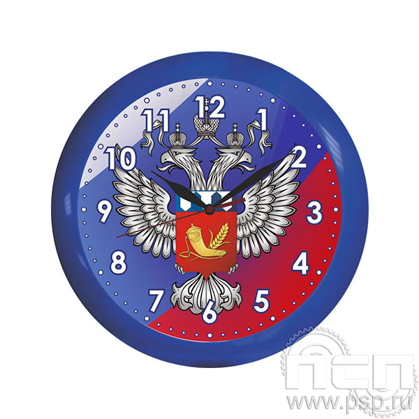 2.4.10.2 Часы настенные синие (круг) Росрезерв 95 лет