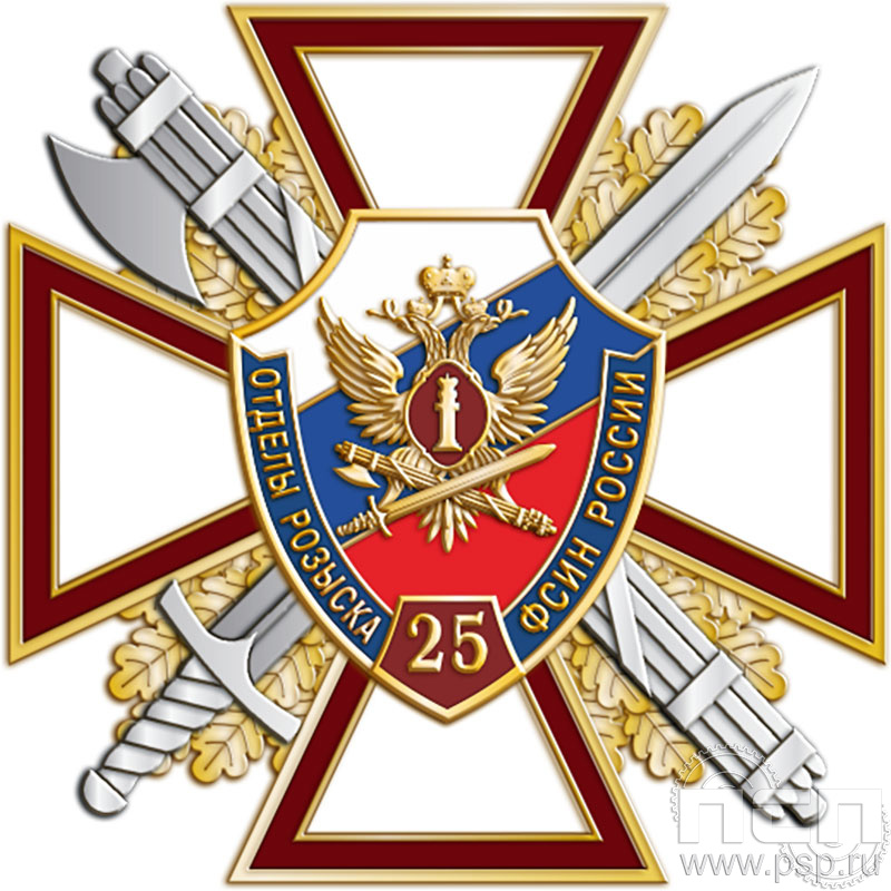 5.77.70. Нагрудный знак "25 лет Отделы розыска ФСИН России"