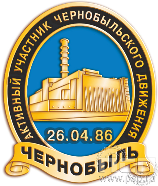 446.0 Значок штампованный "ЧАЭС 40 лет"