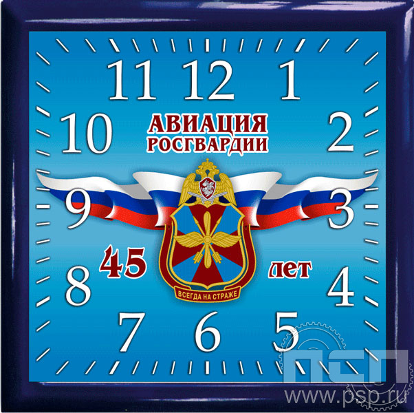 2.4.9.1. Часы настенные "Тайм" "45 лет Авиация Росгвардии"