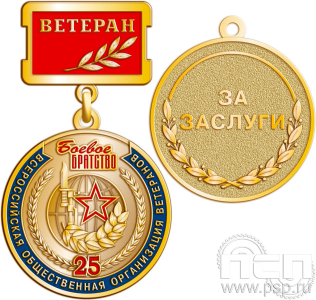 245.0.2. Медаль Ветеран "25 лет Боевое братство"
