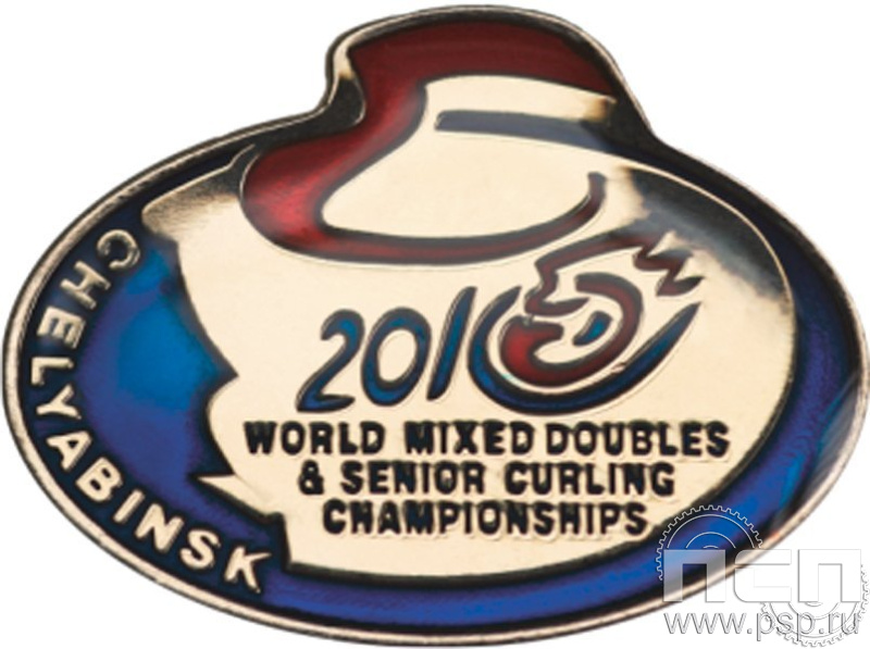 754.0. Значок World mixed doubles & senior Curling championships