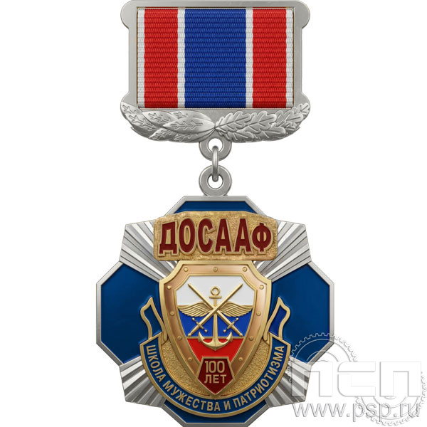 5.2к (е). Нагрудный знак "100 лет ДОСААФ России"