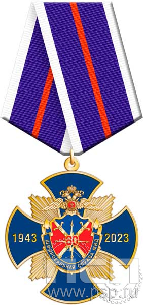 108.119.1. Нагрудный знак "80 лет Шифровальная служба МВД России"