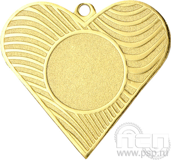 Медаль Сердце MMC36050/G (60x56) G-2мм