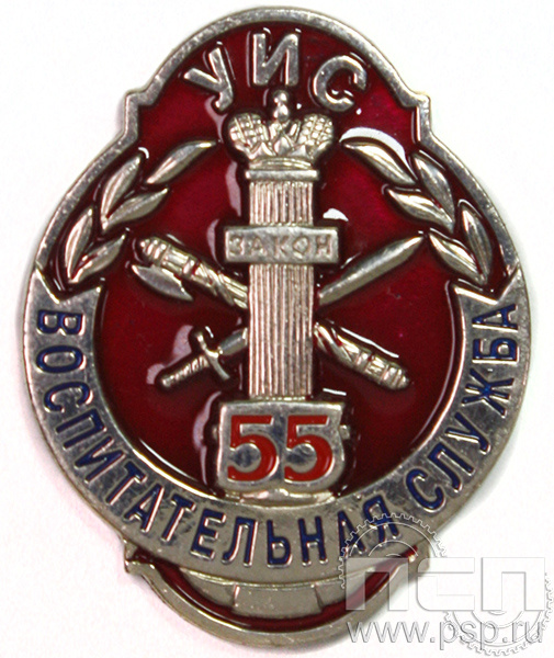 Значок «55 лет Воспитательная служба УИС ФСИН России» 752.0к