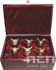 4.12.17. Набор рюмок Русская охота (6 штук) "Госавтоинспекции МВД России 90 лет"