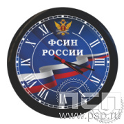 2.4.2.3 Часы настенные "Салют" круглые зеленые 2с символикой "ФСИН России"