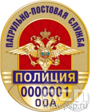 МВД27. Нагрудный знак «Сотрудник патрульно-постовой службы»