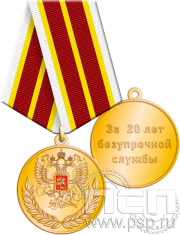 Медаль ФНС-1 «За 20 лет безупречной службы» 