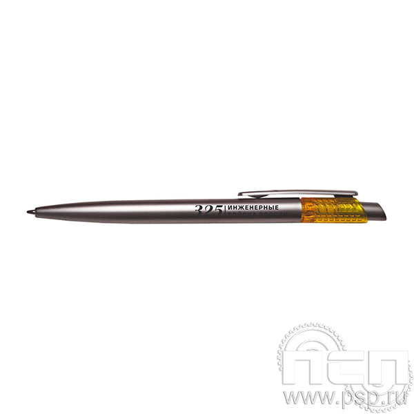 3422S/03 Ручка шариковая Hit серебро-желтый Инженерные войска России 325 лет