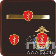 9.6. Комплект наградной с заколкой для галстука, значком и нагрудным знаком "ГУНК МВД России 35 лет"