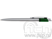 Ручка шариковая Hit серебро-зеленый 3422S/15