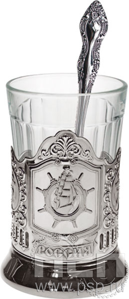 4.2.1.29. Набор подарочный "Штурвал" с никелированным подстаканником "День штурманской службы ВМФ 325 лет, Авиация ВМФ 110 лет, ВТА 110 лет" 