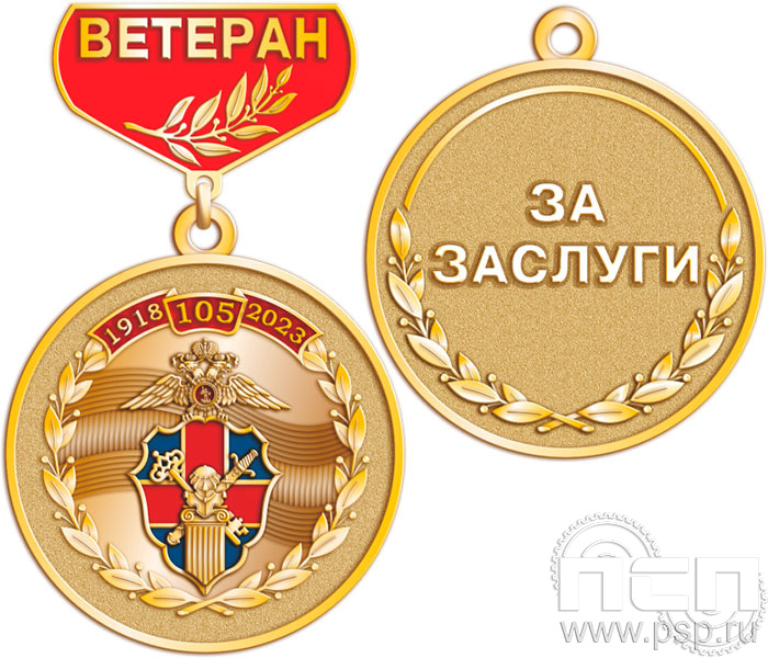 245.0.24. Медаль Ветеран "105 лет Служба тыла МВД РФ"