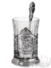 Набор подарочный "Комбат" с никелированным подстаканником  4.2.1.19