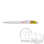 3422S/03 Ручка шариковая Hit серебро с надпечаткой Красная Лошадь
