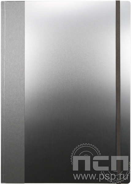 Книга для записей А4 алюминий с пр. для ручки 55790