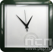 Часы настенные "Салют" квадратные зеленые 2.4.2.1