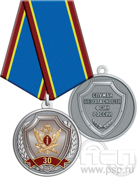 245.0.1(b). Медаль "30 лет Служба безопасности ФСИН России"