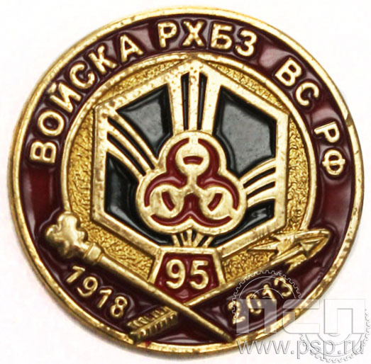 Значок Войска РХБЗ 95 лет 004.0к