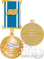 245.29.22. Медаль "100 лет Гражданская авиация"