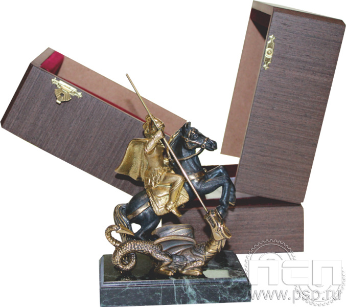 картинка 7.1.234.1 Статуэтка Георгий Победоносец в футляре 