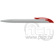 Ручка шариковая Challenger Basic бело-красная 2416бк