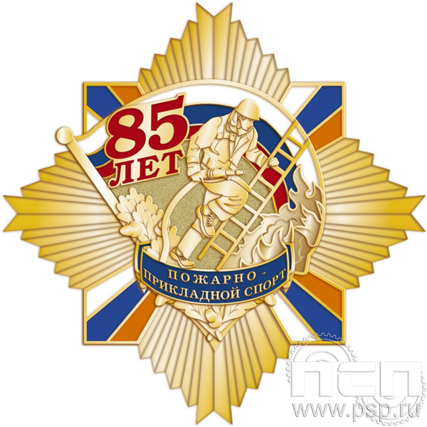 22.53. Нагрудный знак "85 лет Пожарно-прикладной спорт"