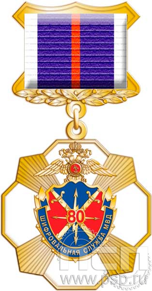 120.35.3. Нагрудный знак "80 лет Шифровальная служба МВД России"