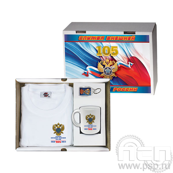 27.5.1.01 Набор с футболкой, брелоком и кружкой Служба Внешней Разведки