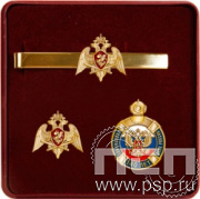 9.6(b). Комплект наградной с заколкой для галстука, значком и нагрудным знаком "140 лет Водолазное дело России"